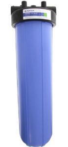 Single blue whole-house filter housing